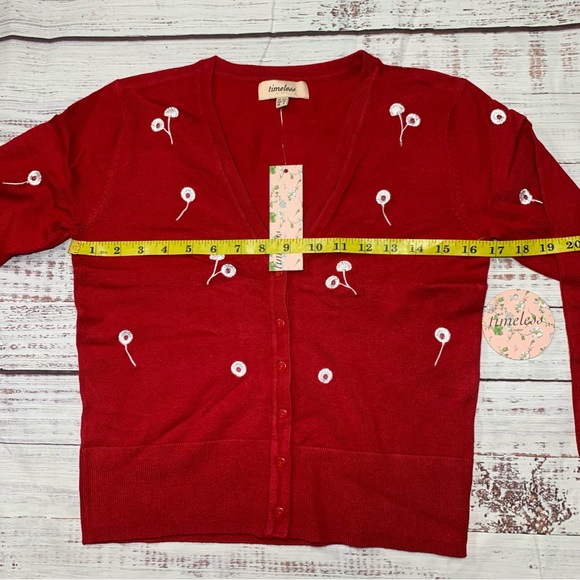 NEW Red Cherry Cardigan by Timeless London Size 6 - Picture 8 of 16